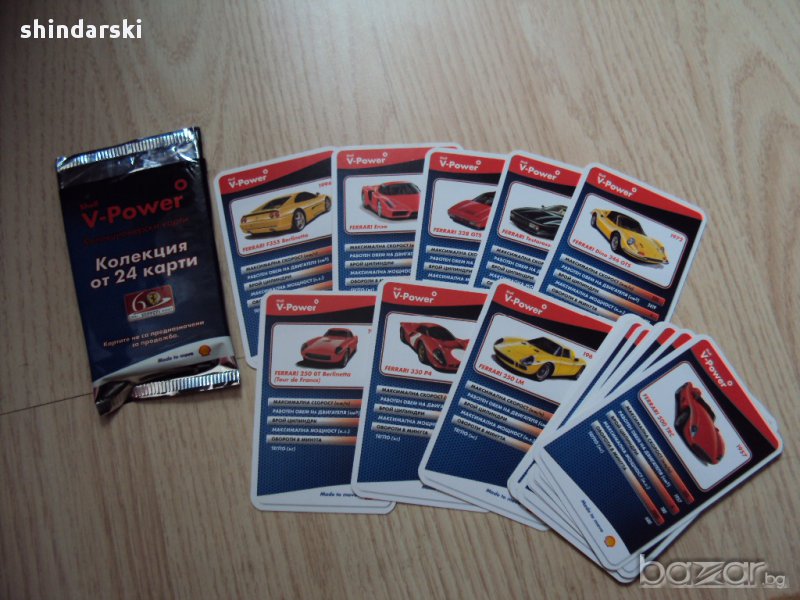 Колекция от карти с коли Ферари, снимка 1