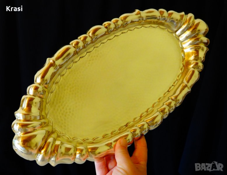 Бронзово плато,поднос,маркирано. , снимка 1