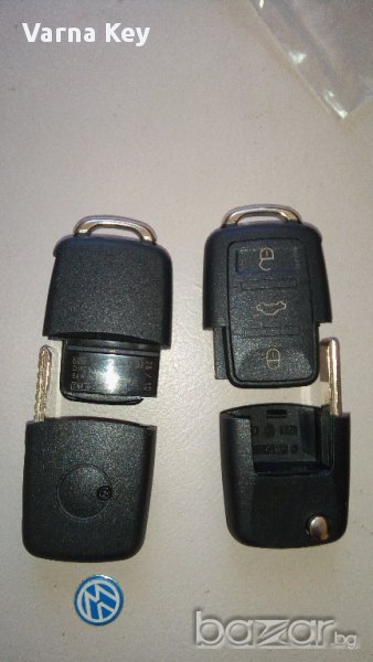 Кутийка за ключ с 3 бутона за Vw Passat / Пасат,Golf / Голф,Seat / Сеат, Skoda / Шкода, снимка 1