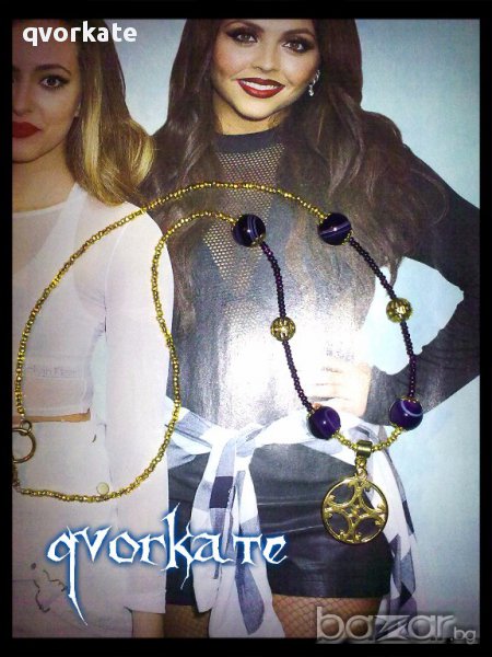 Нежно колие в златисто, снимка 1