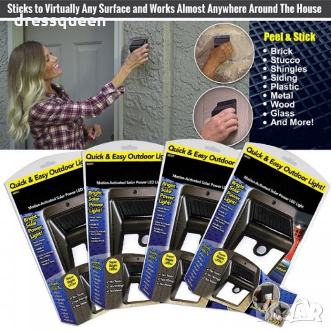 1582 LED лампа със соларен панел и датчик за движение , снимка 7 - Лед осветление - 24810931