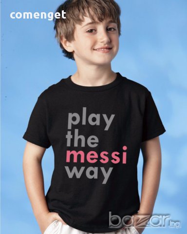Уникални ДЕТСКИ тениски на MESSI BARCELONA! Поръчай модел с Твоя идея!, снимка 1 - Детски тениски и потници - 17091302