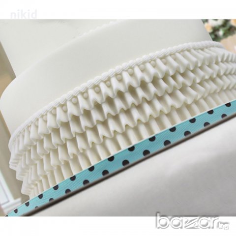 тясна подгъната ивица силиконова форма молд борд кант украса декор торта фондан шоколад, снимка 6 - Форми - 18210329