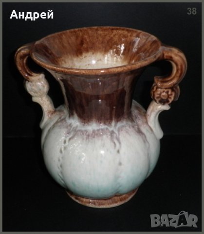 Голяма и красива керамична ваза с формата на амфора, снимка 2 - Вази - 22895119