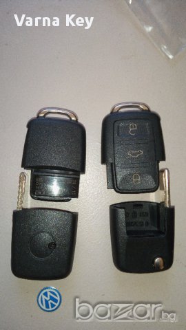 Кутийка за ключ с 3 бутона за Vw Passat / Пасат,Golf / Голф,Seat / Сеат, Skoda / Шкода