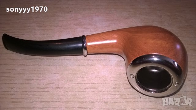 Лула-15см-красив дървесен цвят и стилна-нова-внос швеицария, снимка 2 - Лули - 22735124