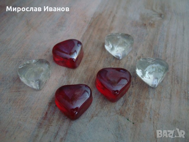 " Стъклени сърца " - за декорация, снимка 2 - Декорация за дома - 22640683