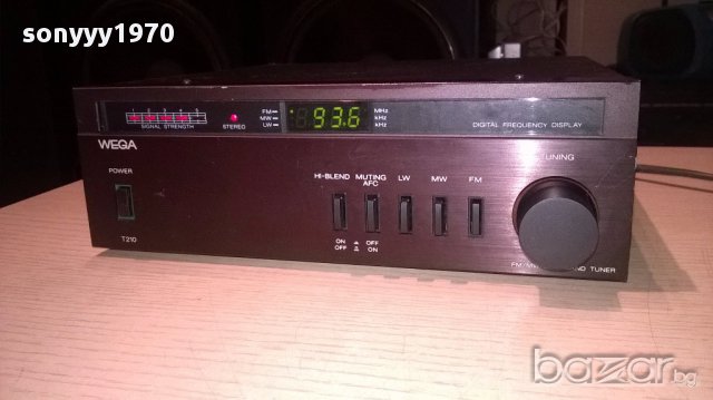 Wega t210-stereo tuner-w.germany-внос швеицария, снимка 1 - Ресийвъри, усилватели, смесителни пултове - 14286023