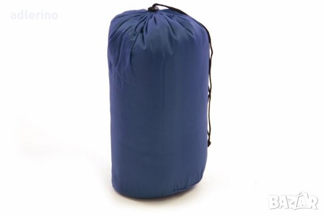 Спален чувал 190x70 см, тъмно син-сив, 15-25°C, 170T полиестер, пълнеж 150 г/кв.м., 0,9 кг, снимка 3 - Къмпинг мебели - 25024157