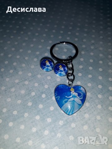 Комплект ключодържател и обеци "Пепеляшка", снимка 3 - Други - 25287544