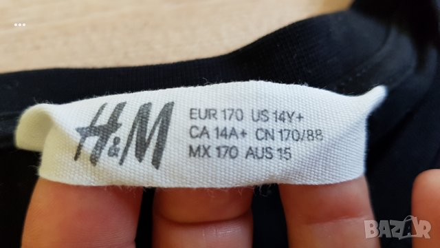 H&M тениска с пайети 100% памук, снимка 5 - Тениски - 24819475