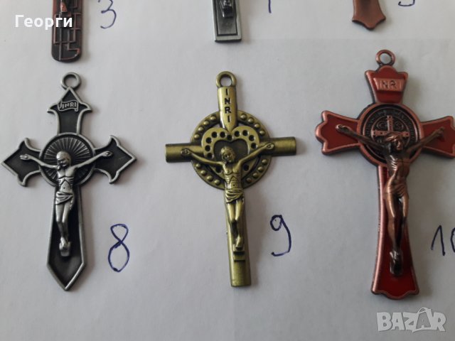 Метални релефни детайлни кръстове-1, снимка 7 - Колиета, медальони, синджири - 23383417