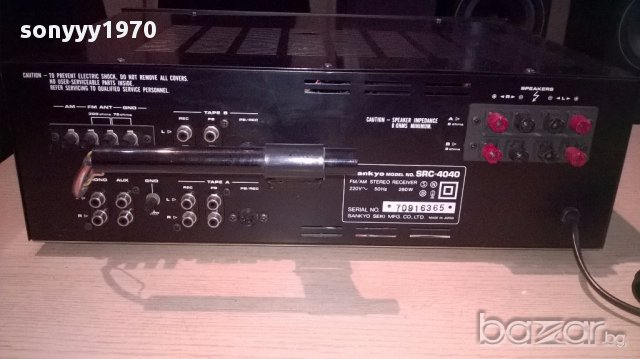 Sankyo src-4040 retro receiver-made in japan-280w-внос швеицария, снимка 10 - Ресийвъри, усилватели, смесителни пултове - 13166703