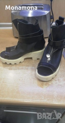 Намаление високи сандали Радис естествена кожа, снимка 2 - Сандали - 25893829