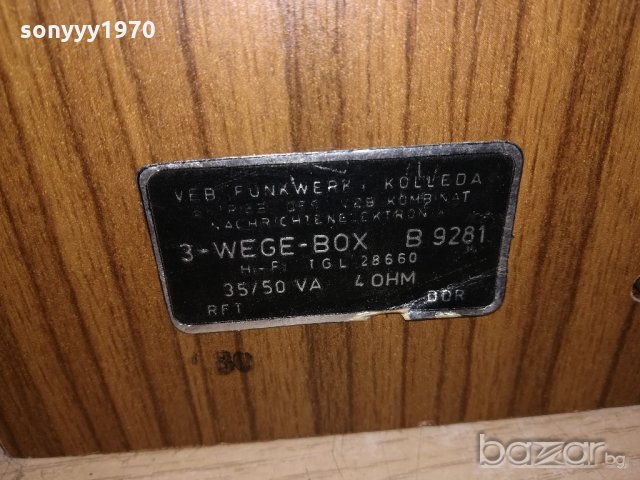 rft b9281 3way-made in ddr-34x24x23см-внос швеицария, снимка 7 - Тонколони - 21302140