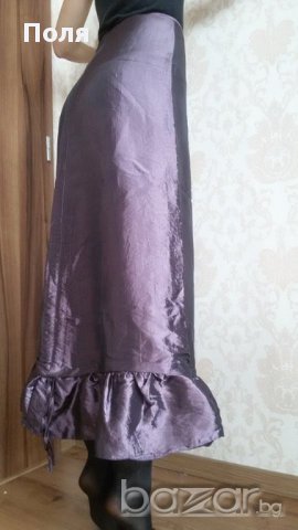 Лилава елегантна пола с възможност за набори, снимка 5 - Поли - 16789244