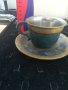 Стара чашка с чинийкабронз-9955, снимка 2