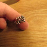 Стар Мъжки Сребърен пръстен - величествени змий моторджийски, мото аксесоари, мото екипировка, снимка 4 - Пръстени - 24325555