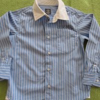  Синя риза с дълъг ръкав за момче Н&М размер 122, снимка 3 - Детски ризи - 24367497