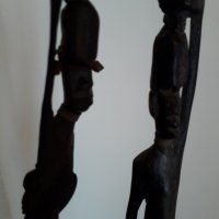 Две африкански абаносови фигури, снимка 6 - Колекции - 26005727