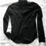 Мъжка черна риза със столче яка Zara Men, снимка 10 - Ризи - 17053217