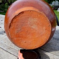 Старинна керамична тенджера,гърне, снимка 5 - Антикварни и старинни предмети - 18566437