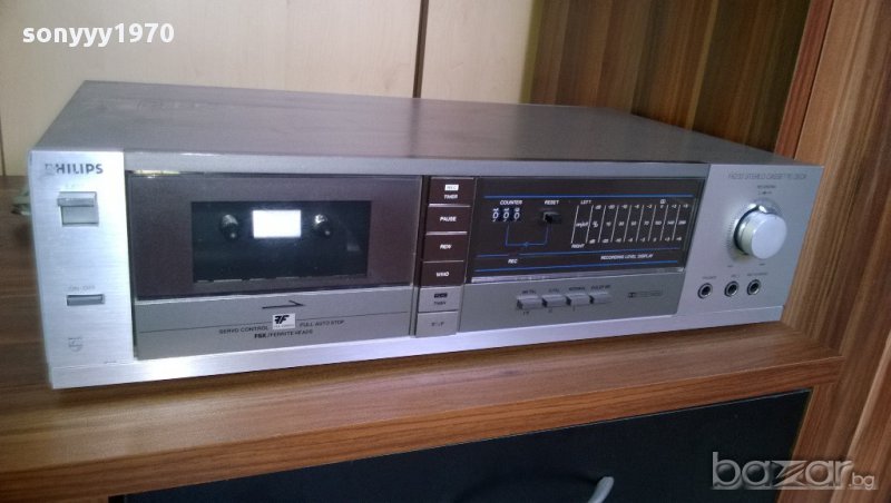 philips f6233/00 stereo cassette deck-made in belgium-внос швеицария, снимка 1