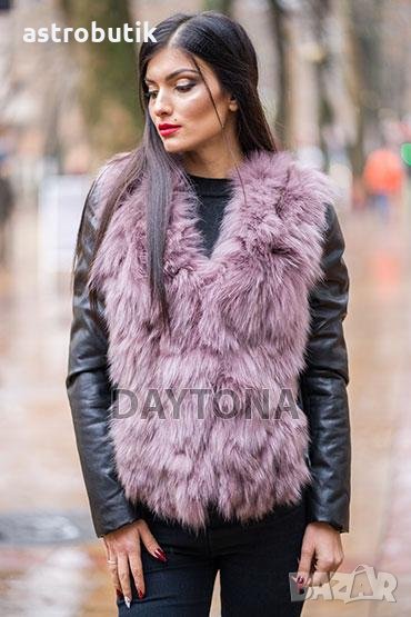 Палто с декораця от ест. косъм /лисица/, снимка 1