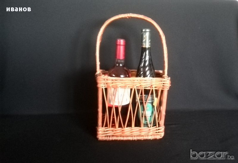 Винтидж кошница за бутилки, снимка 1