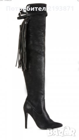 Чизми ботуши над коляното JustFab номер 37, снимка 2 - Дамски ботуши - 24324771