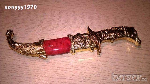 Красив нож за украса/колекция-22/6см-внос швеицария, снимка 8 - Антикварни и старинни предмети - 16097292