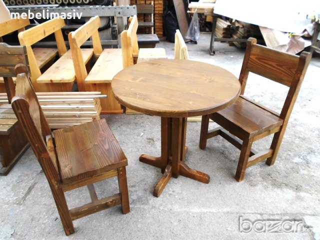 Дървени маси и  столове от масивна дървесина по поръчка, снимка 14 - Маси - 10449441