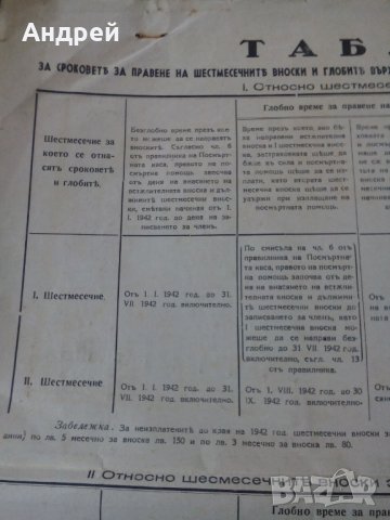 Старинна бланка,таблица застраховане, снимка 4 - Антикварни и старинни предмети - 23987525