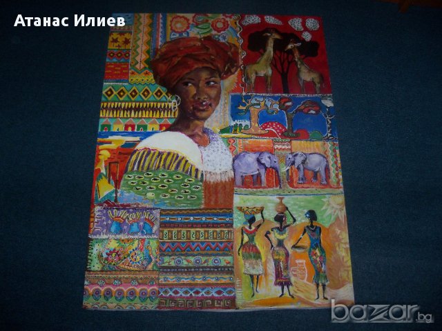 "Африка" картина на Десислава Илиева, снимка 4 - Картини - 12818990
