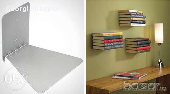 Невидима Етажерка Лавица Поставка Рафт за Книги, снимка 3 - Декорация за дома - 13360052