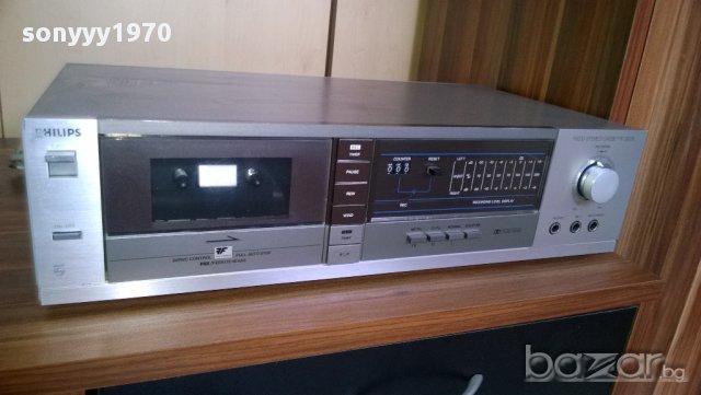 philips f6233/00 stereo cassette deck-made in belgium-внос швеицария, снимка 1 - Плейъри, домашно кино, прожектори - 9009264