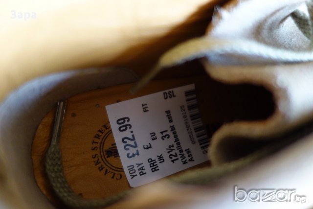 нови кожени обувки Clarks Originals, 31ви номер, снимка 4 - Детски маратонки - 17508335