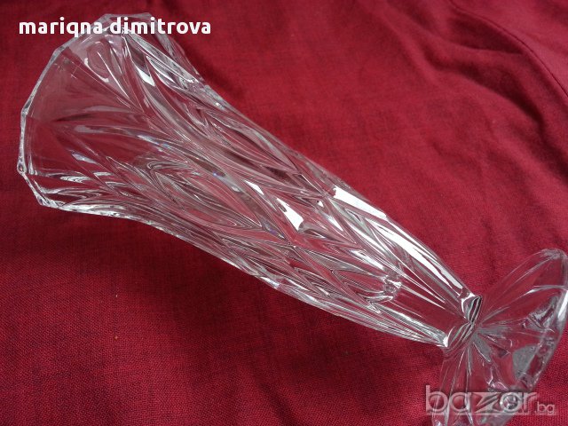 кристална ваза  , снимка 3 - Антикварни и старинни предмети - 17710325