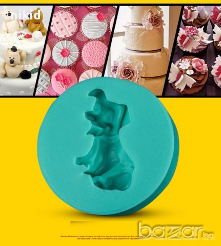 3D силиконов молд куче далматинец украса декор торта фондан шоколад мъфини и др, снимка 1 - Форми - 15047084