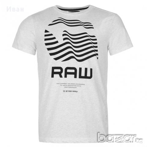 Мъжка Тениска - G-Star RAW Rinor Logo; размери: L, снимка 1 - Тениски - 15142452