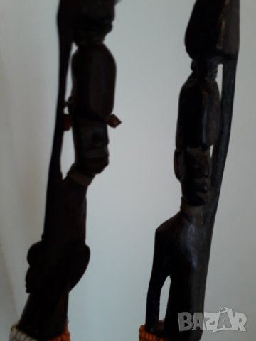 Две африкански абаносови фигури, снимка 6 - Колекции - 26005727