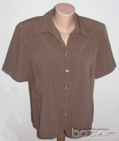 Карина дамски летен костюм сако с къс ръкав и панталон кафеви, снимка 3 - Сака - 16237971