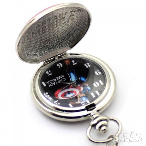 Нов Джобен часовник Капитан Америка звезда щит Марвел герой , снимка 8 - Други ценни предмети - 25043749
