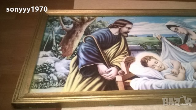 красива картина в златна рамка с стъкло-внос франция, снимка 3 - Колекции - 25386482