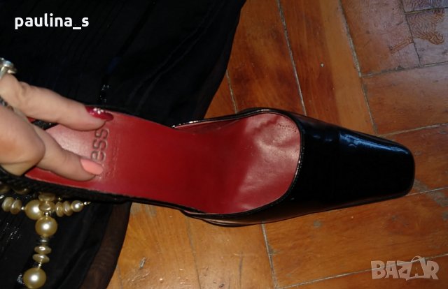 Уникални италиански обувки "Ness" естествен лак, снимка 4 - Дамски обувки на ток - 25030188