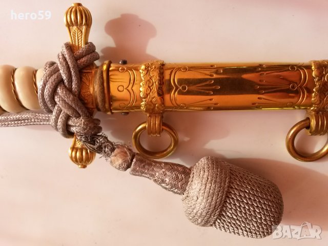 Немски морски кортик 2 св. война-отлично състояние/кинжал сабя нож/, снимка 5 - Антикварни и старинни предмети - 24055166