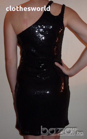Искряща черна рокля Next, снимка 7 - Рокли - 11689952