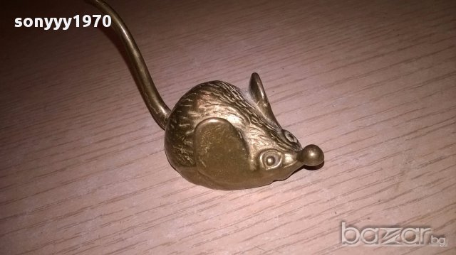 *Мини ретро колекция-мишле-масив/месинг-8х3х3см-внос швеицария, снимка 8 - Антикварни и старинни предмети - 17307504