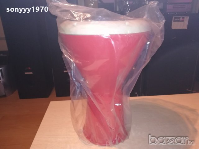 Тарамбука 40х25см-внос сирия-червена нова метална, снимка 5 - Ударни инструменти - 20913027