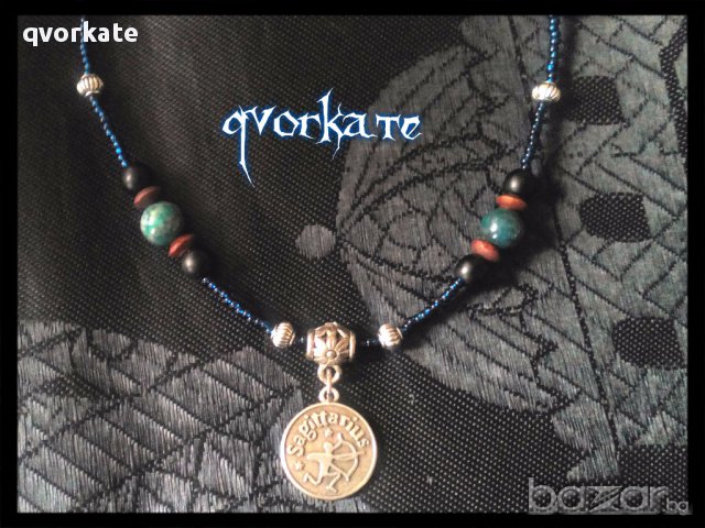 Колие със зодия Стрелец, снимка 2 - Колиета, медальони, синджири - 14498692